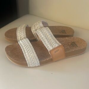 Reef sandals, braided detail, excellent condition